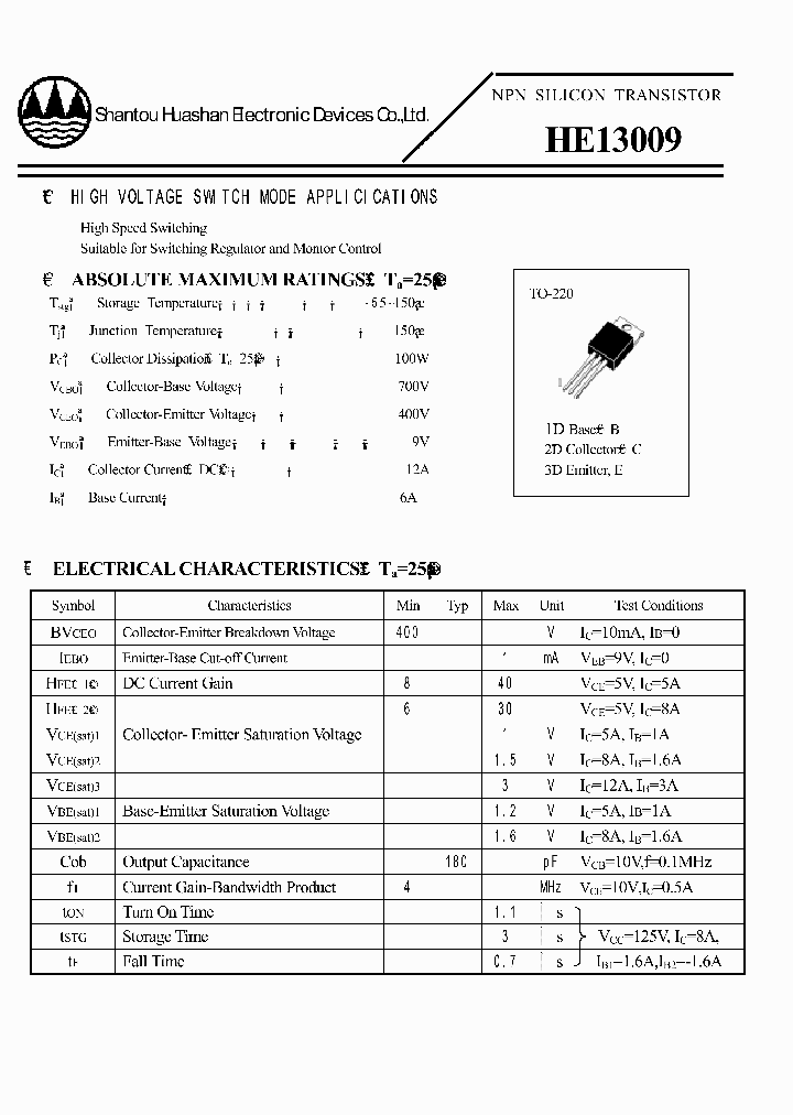 HE13009_1248749.PDF Datasheet