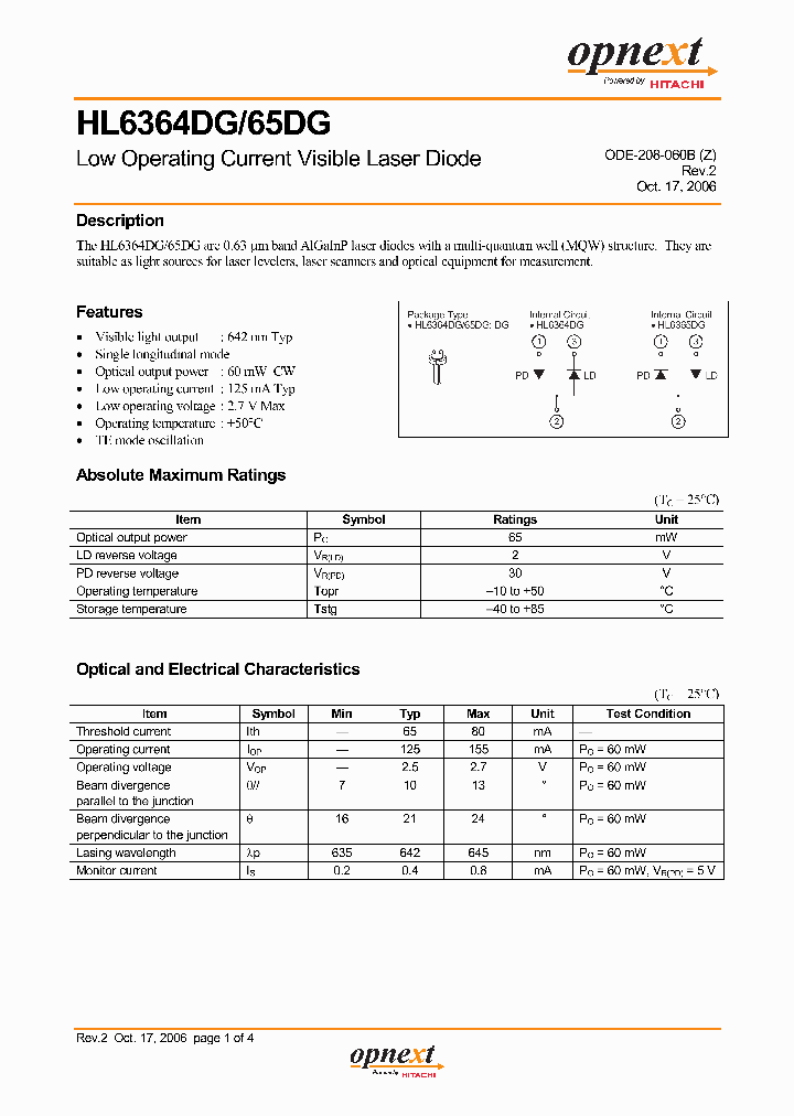 HL6365DG_1250124.PDF Datasheet