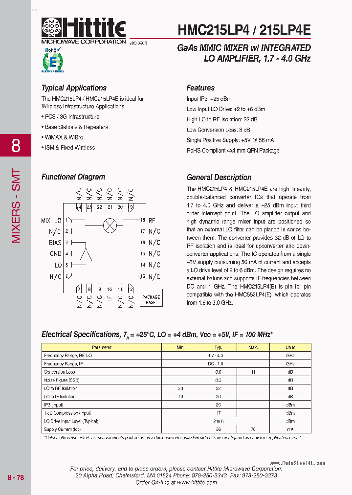 HMC215LP4_1110019.PDF Datasheet