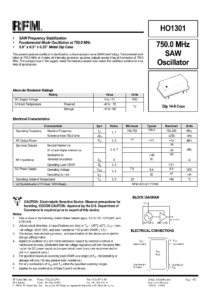 HO1301_1250924.PDF Datasheet