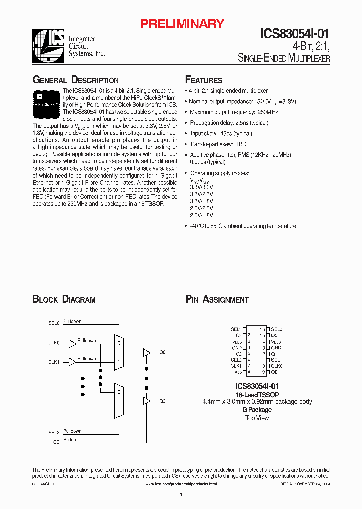 ICS83054I-01_1252894.PDF Datasheet