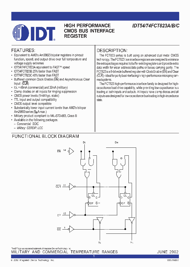 IDT54823CLSOB_1253603.PDF Datasheet