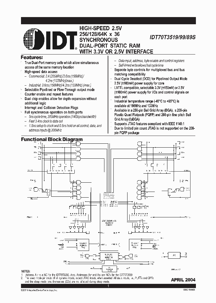 IDT70T3599S200DRI_1253737.PDF Datasheet