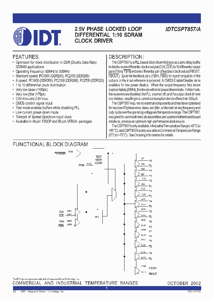 IDTCSPT857PAI_1254169.PDF Datasheet