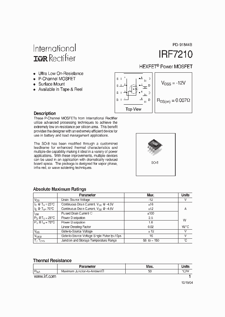 IRF7210_1255546.PDF Datasheet