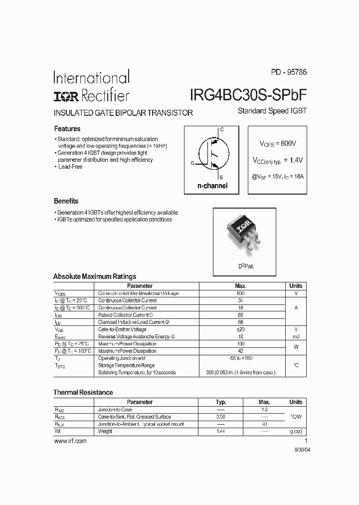 IRG4BC30SS04_1256325.PDF Datasheet