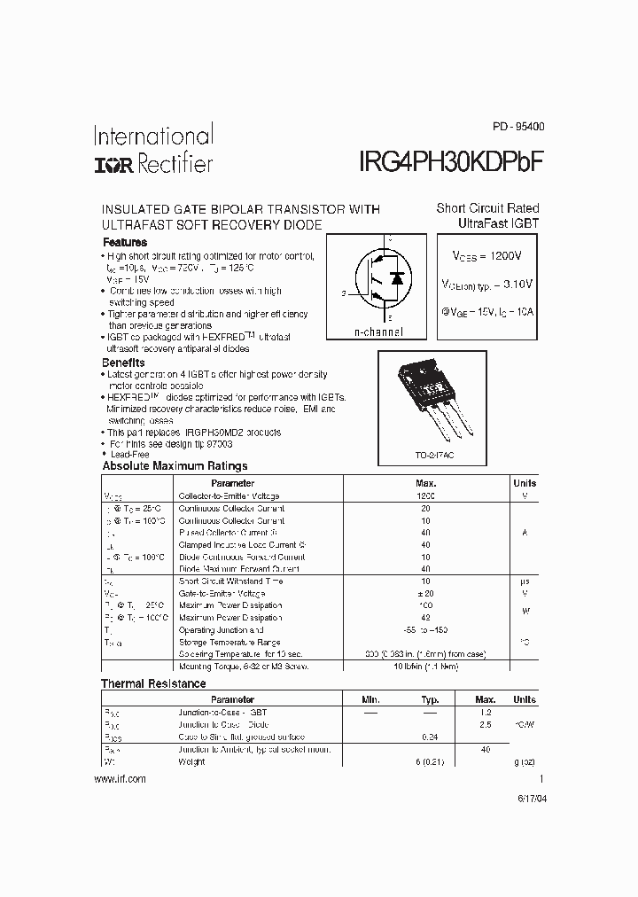 IRG4PH30KDPBF_1145836.PDF Datasheet