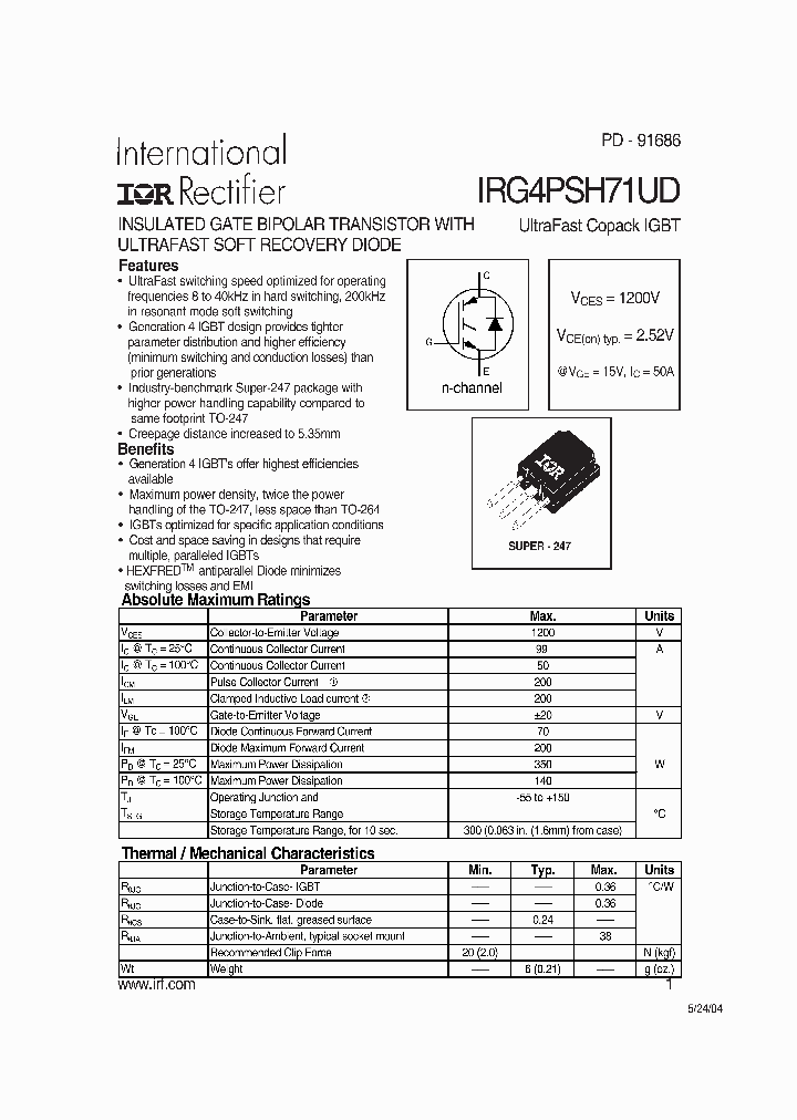 IRG4PSH71UD_1256400.PDF Datasheet