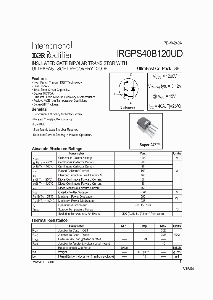 IRGPS40B120UD_1256525.PDF Datasheet