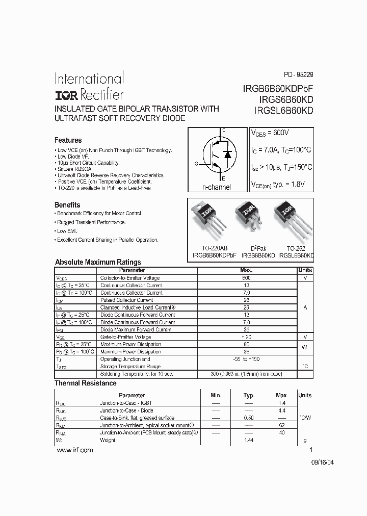 IRGSL6B60KD_952361.PDF Datasheet