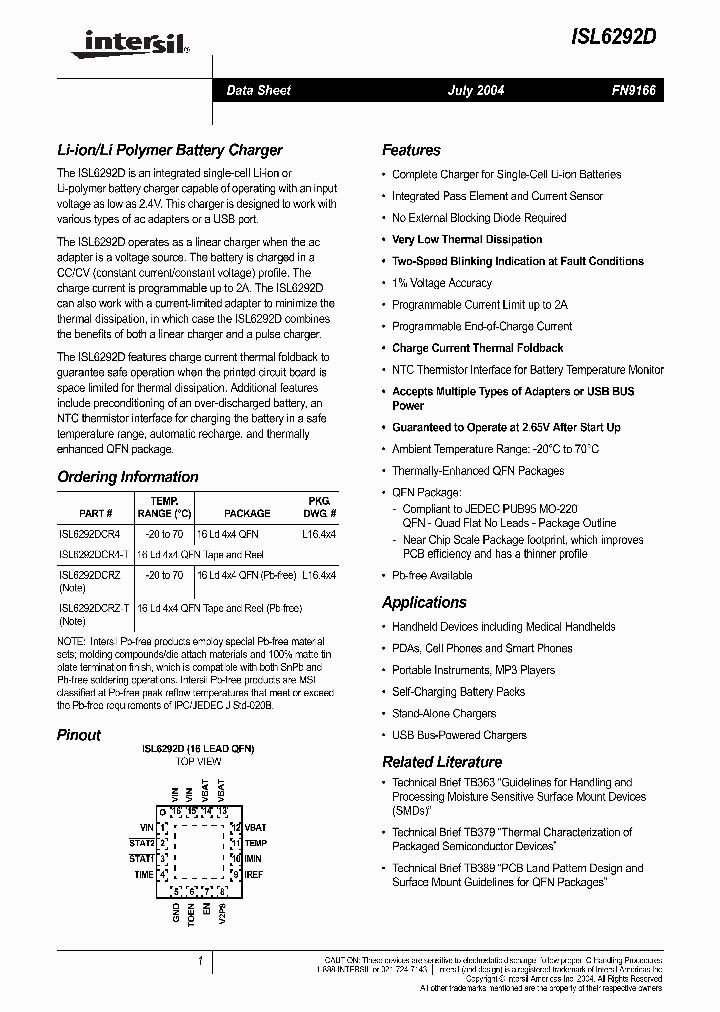 ISL6292DCRZ-T_1257440.PDF Datasheet