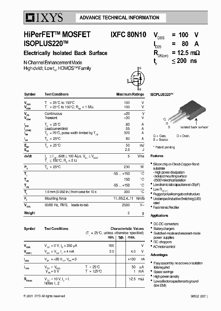 IXFC80N10_1257971.PDF Datasheet