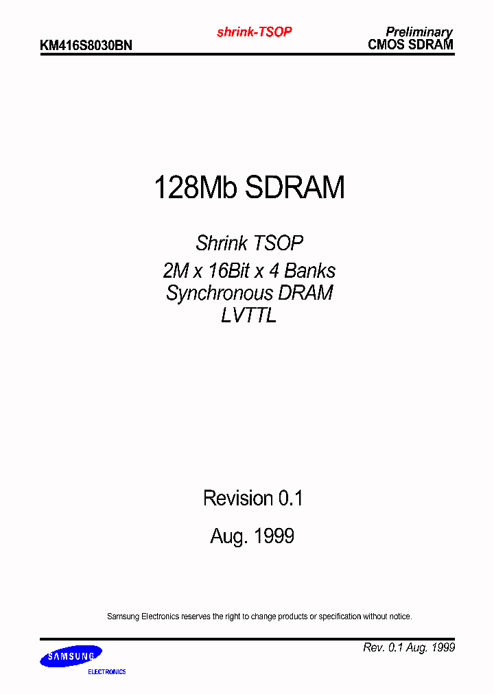 KM416S8030BN-GFL_1260588.PDF Datasheet
