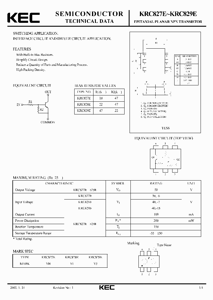 KRC829E_1260958.PDF Datasheet