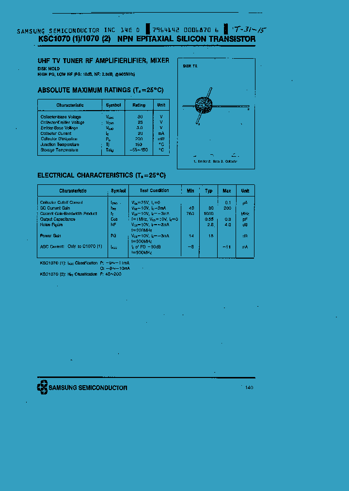 KSC1070_1261141.PDF Datasheet