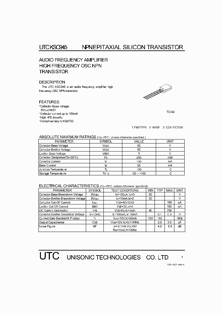 KSC945_1261277.PDF Datasheet