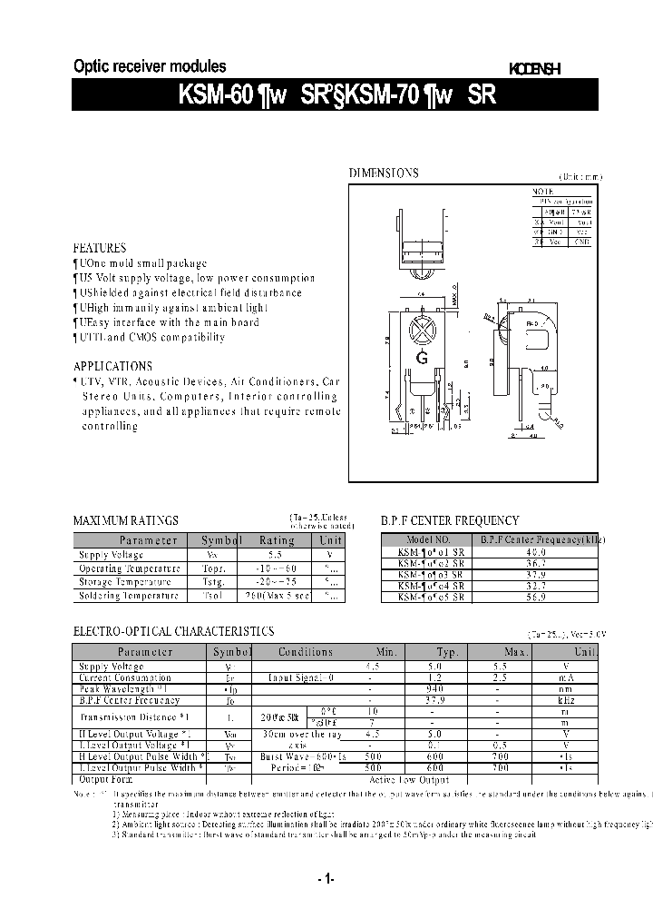 KSM-705SR_1261395.PDF Datasheet