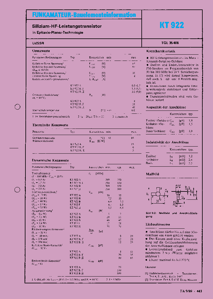 KT922B_1261574.PDF Datasheet