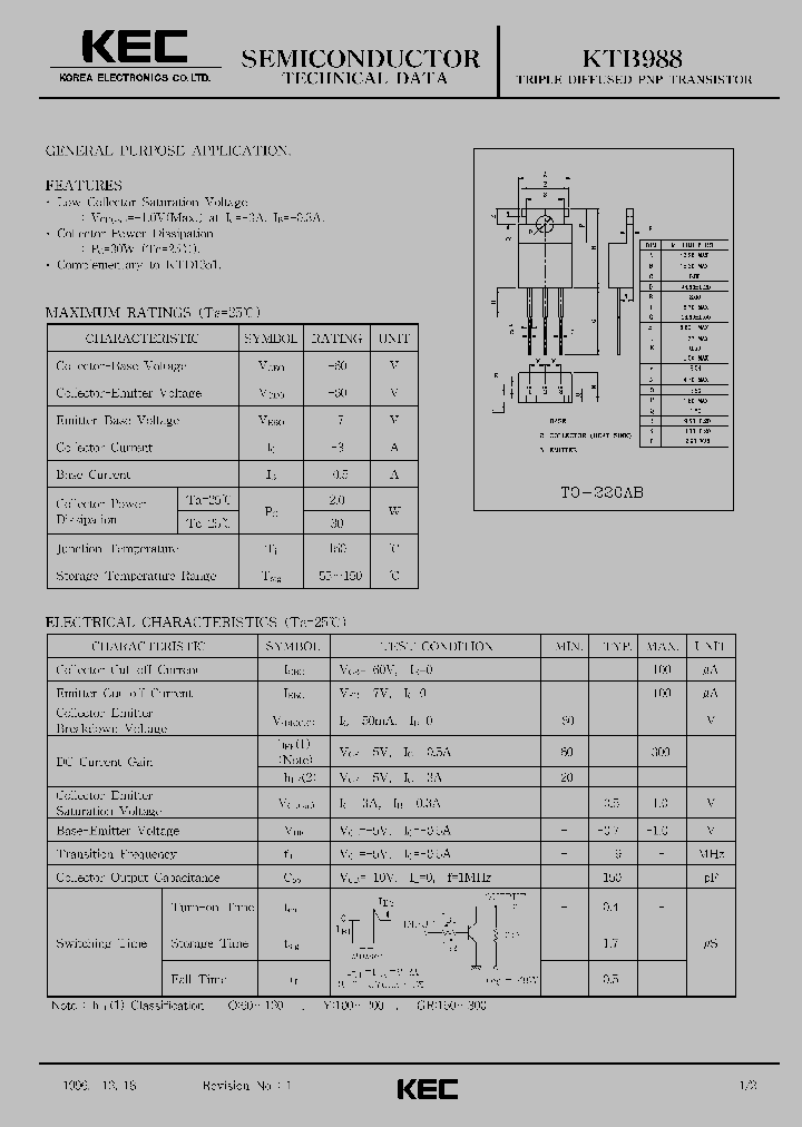 KTB988_1261646.PDF Datasheet