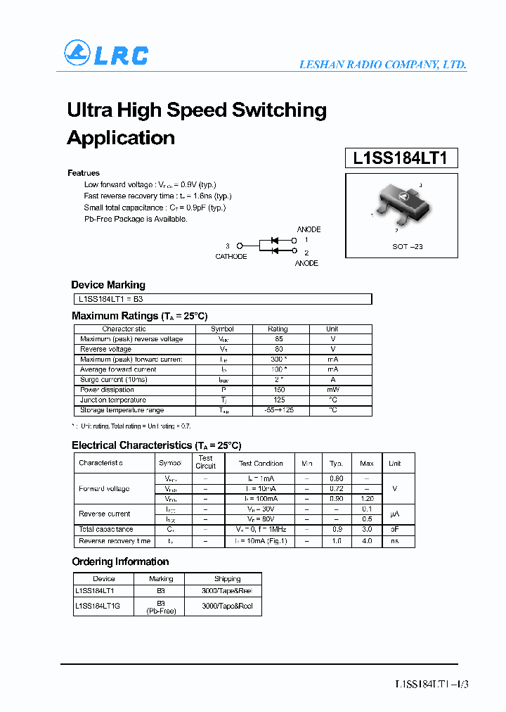 L1SS184LT1G_1262052.PDF Datasheet