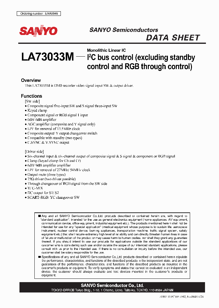 LA73033M_1077905.PDF Datasheet