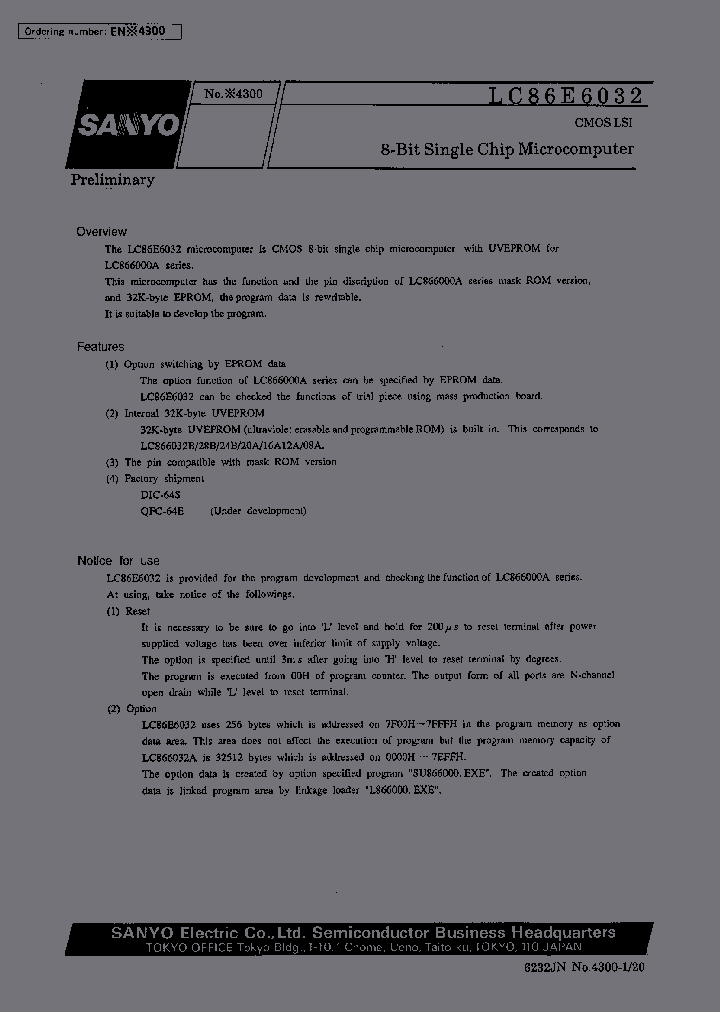 LC86E6032_1263915.PDF Datasheet