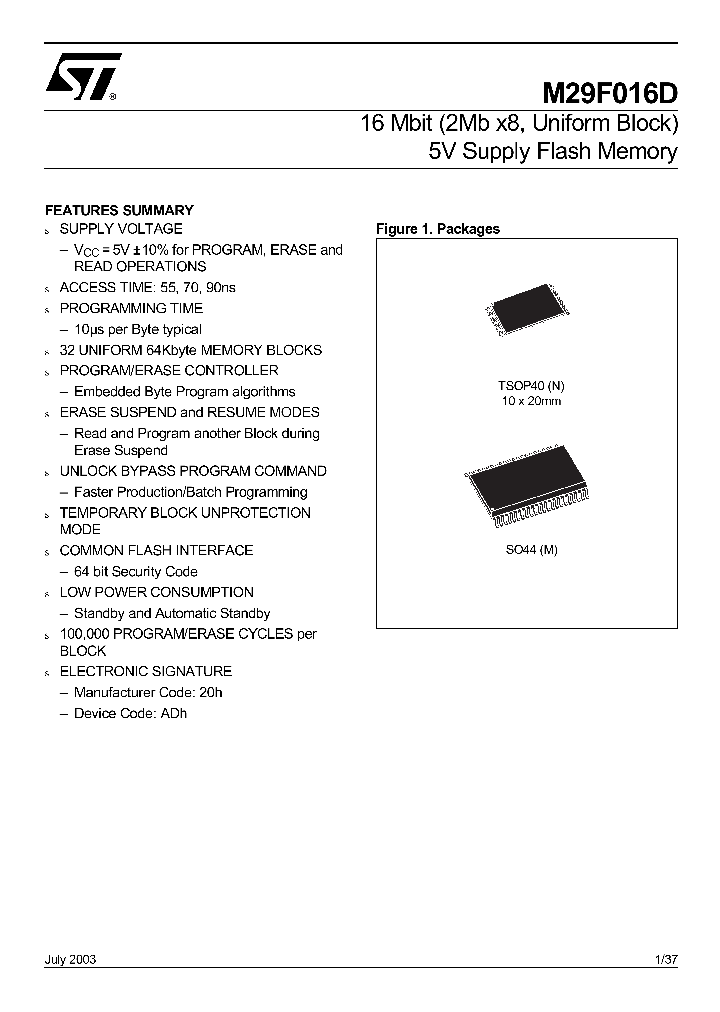 M29F016D90N6T_1269205.PDF Datasheet