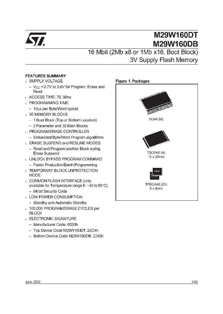 M29W160DT90ZA6T_1269244.PDF Datasheet