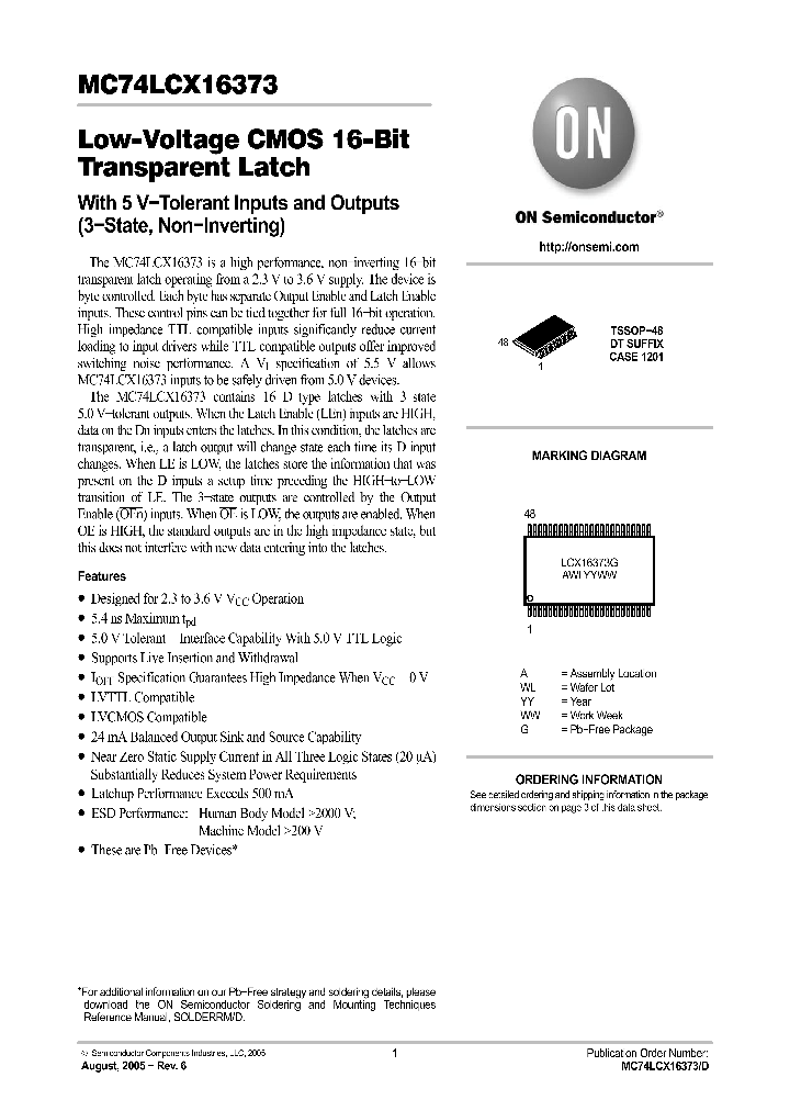 MC74LCX16373_748463.PDF Datasheet