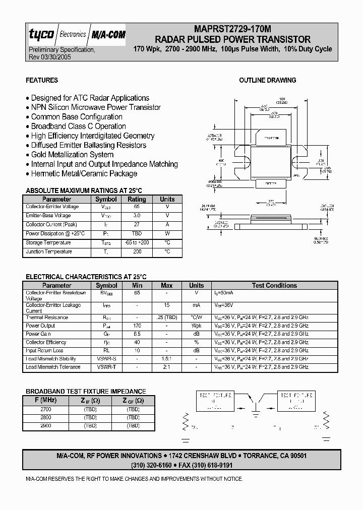 MAPRST2729-170M_898667.PDF Datasheet