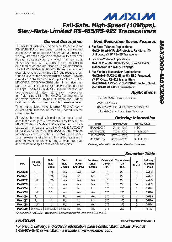 MAX3089EPD_1272912.PDF Datasheet