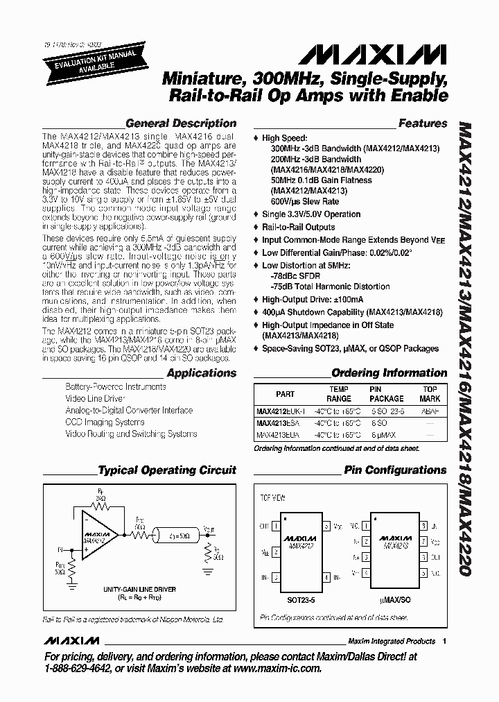 MAX4218_794758.PDF Datasheet