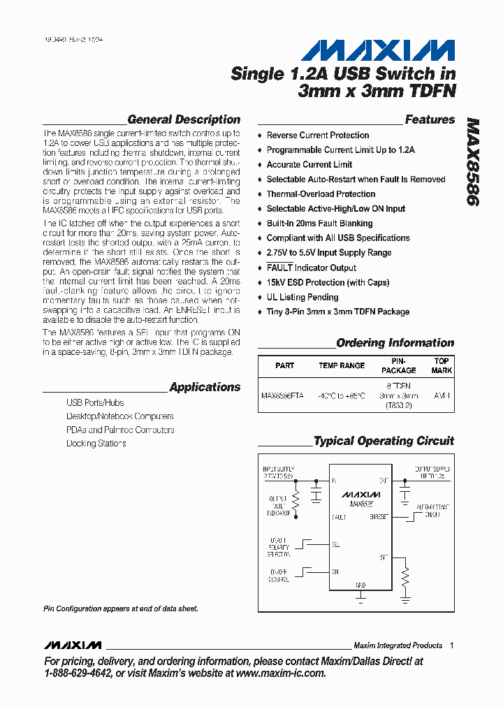 MAX8586ETA_1274089.PDF Datasheet