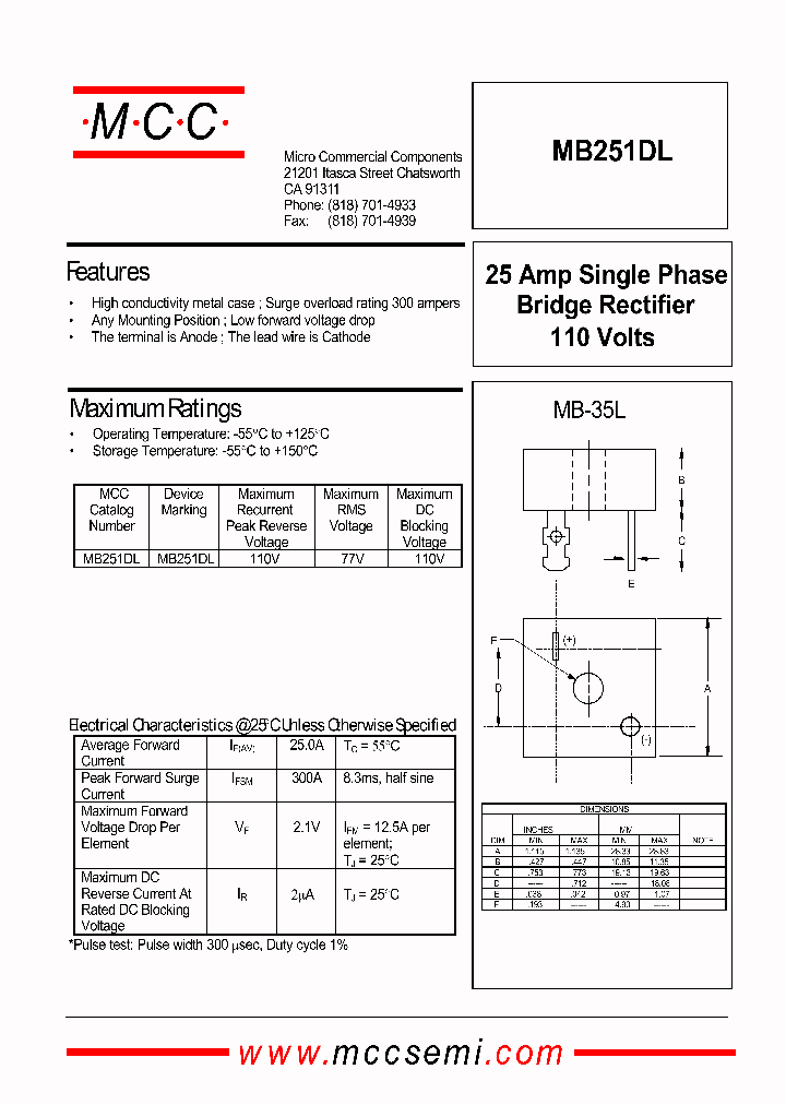 MB251DL_1274453.PDF Datasheet