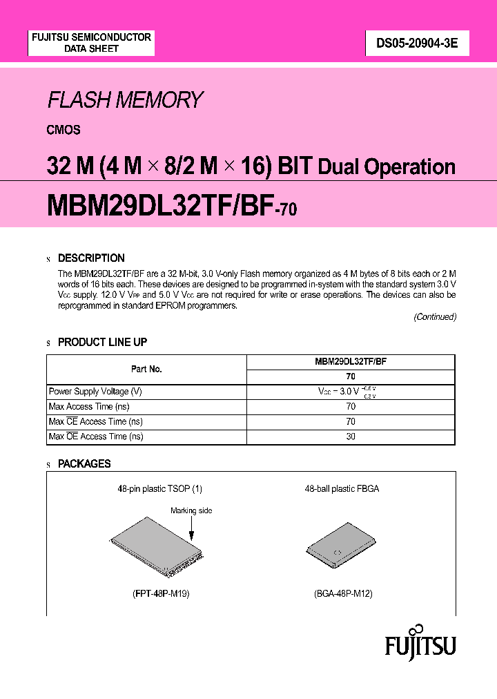 MBM29DL32TF70TN_1274848.PDF Datasheet