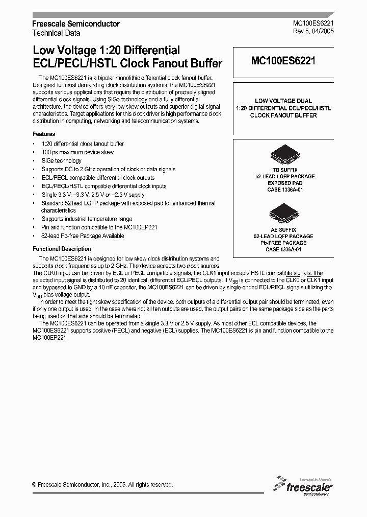 MC100ES6221TB_1275389.PDF Datasheet