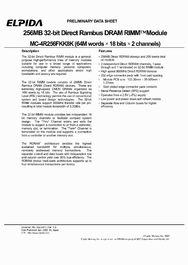 MC-4R256FKK8K-840_1276550.PDF Datasheet