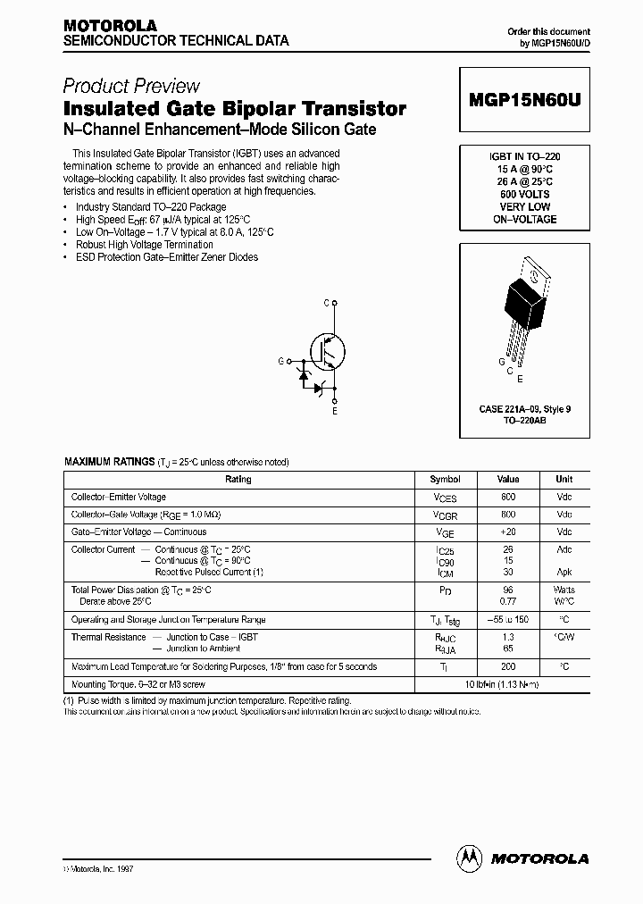 MGP15N60U_1278836.PDF Datasheet