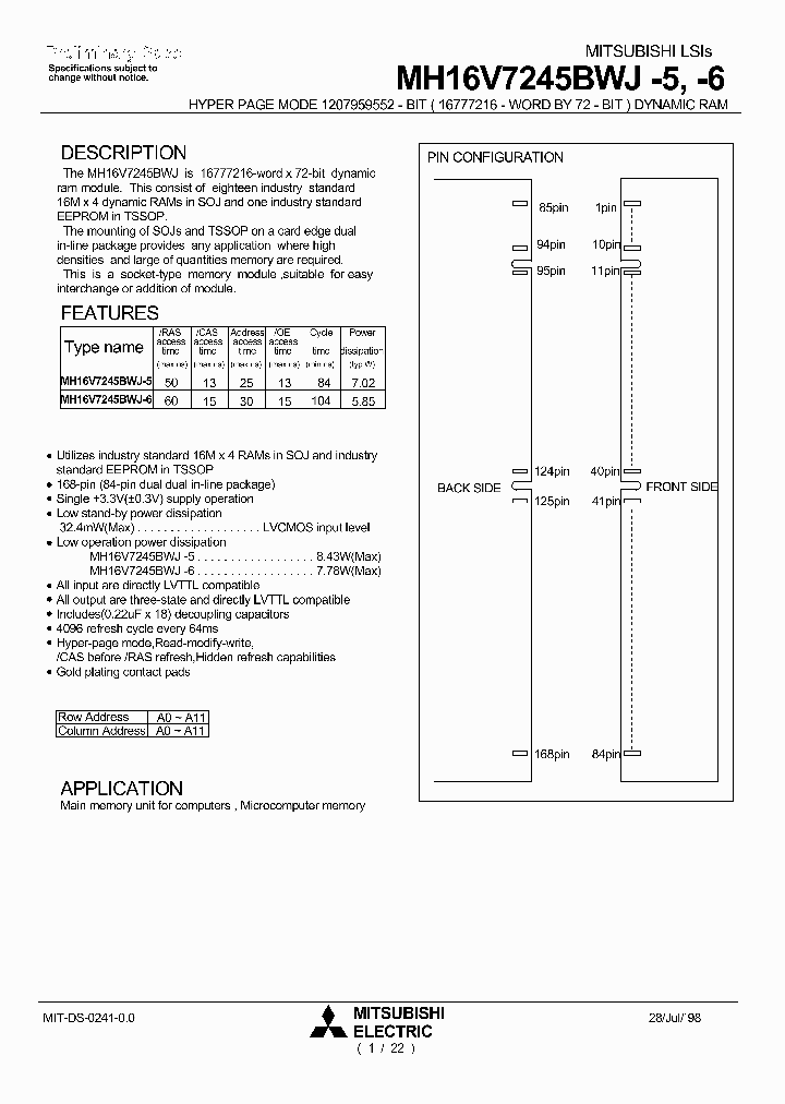 MH16V7245BWJ-6_1278945.PDF Datasheet