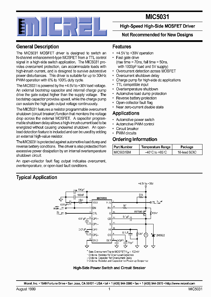 MIC5031BM_1279405.PDF Datasheet