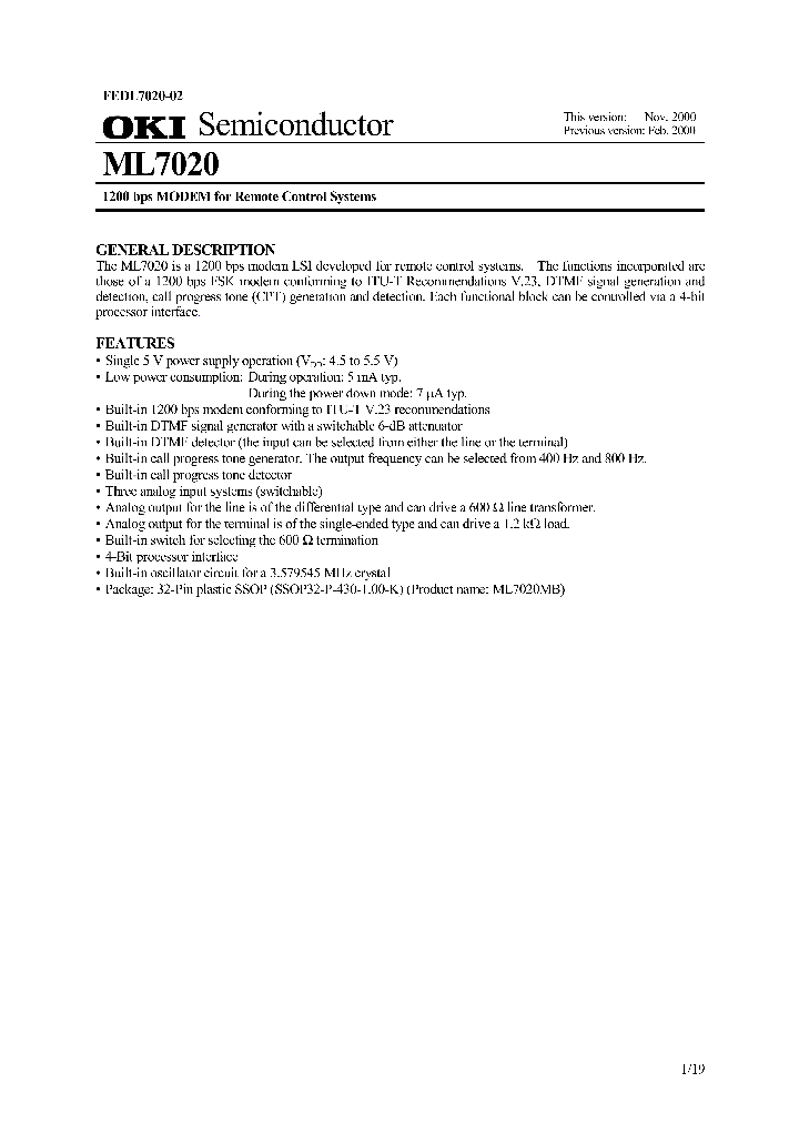 ML7020_1280471.PDF Datasheet