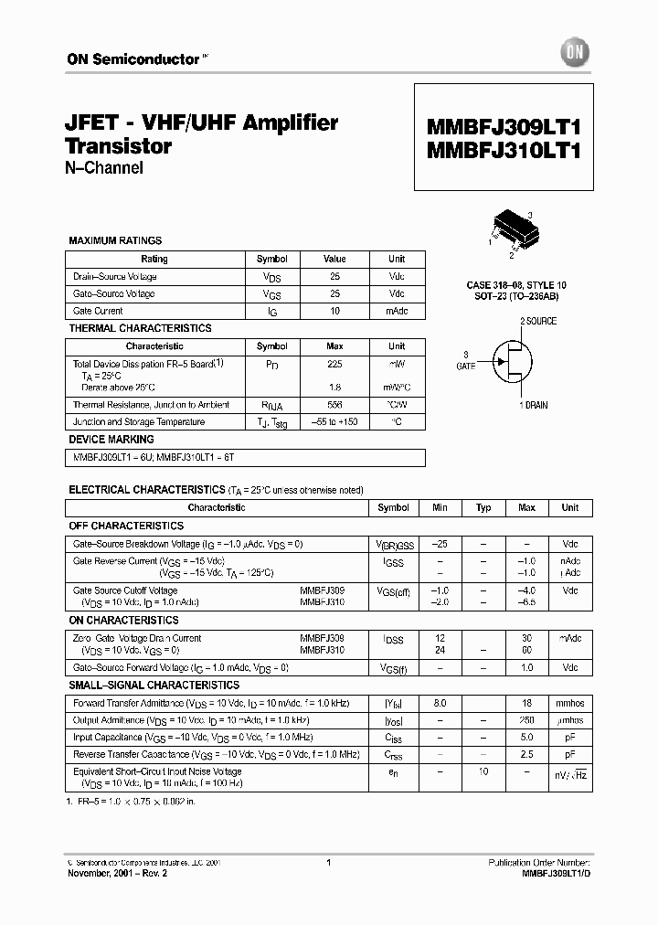 MMBFJ309LT1_1118466.PDF Datasheet