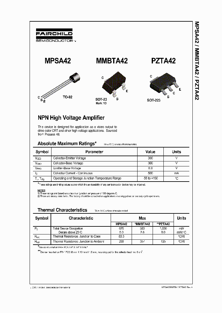 MPSA42_1059640.PDF Datasheet