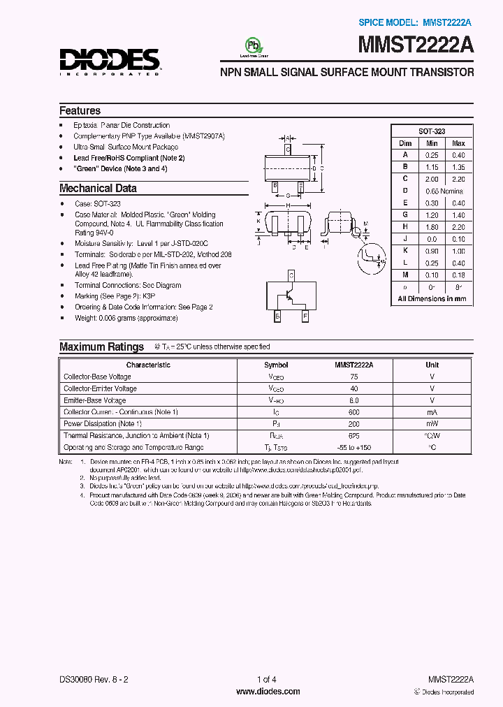 MMST2222A-7-F_1159290.PDF Datasheet