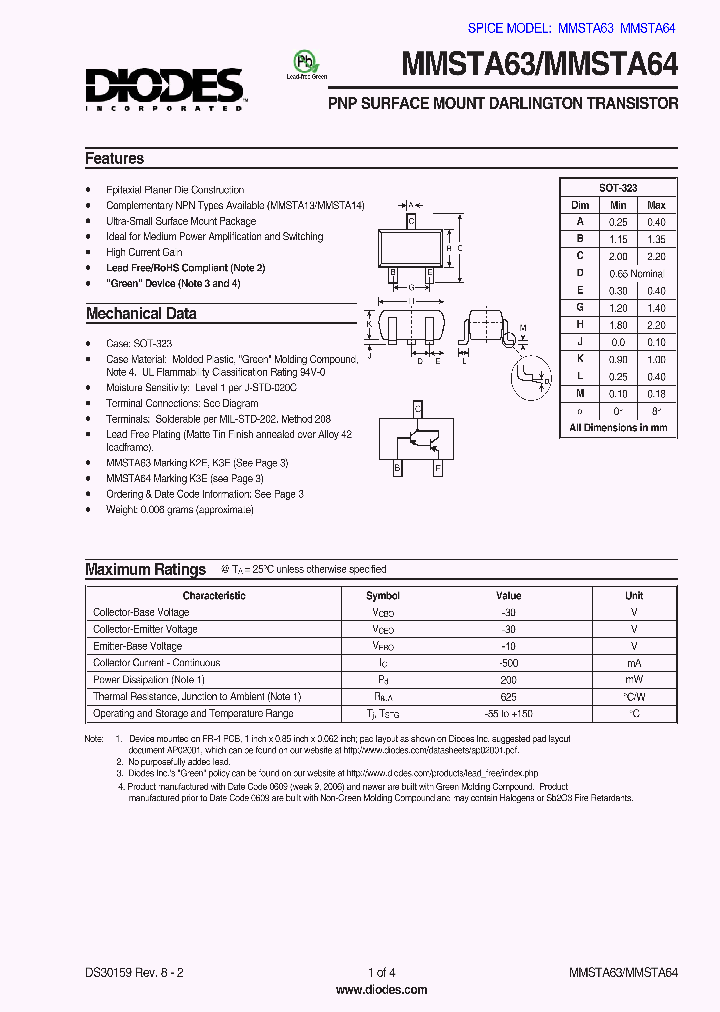 MMSTA64-7-F_1281799.PDF Datasheet