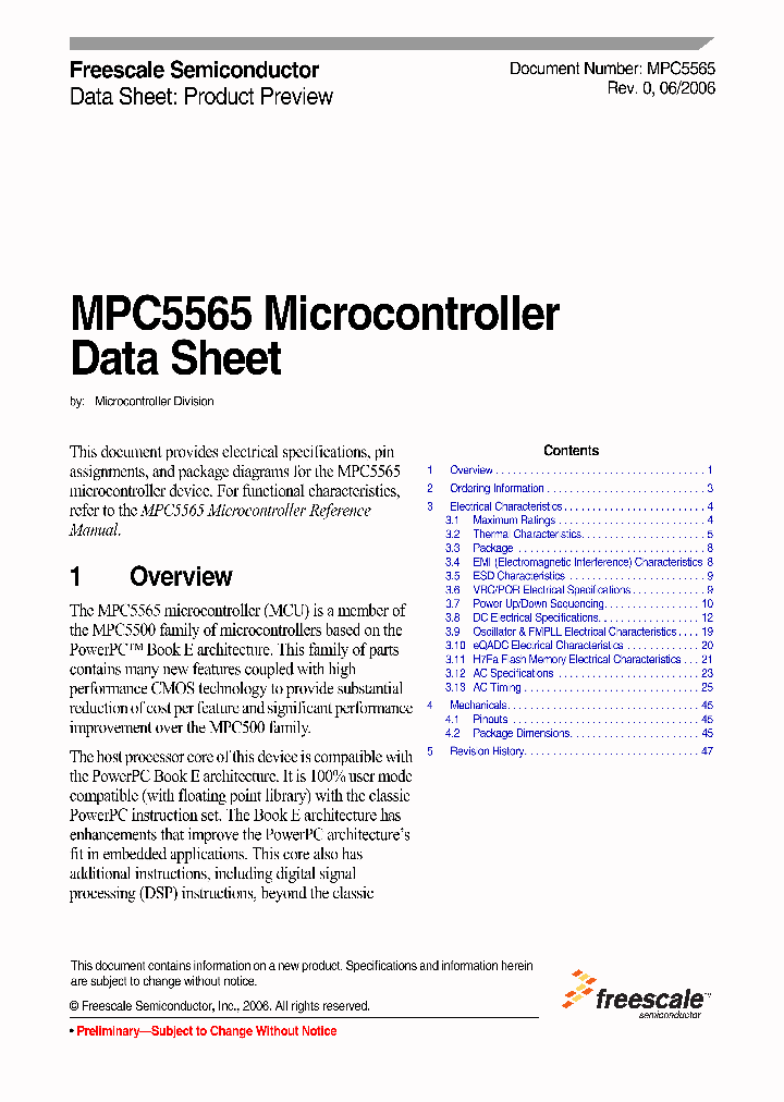 MPC5565MZQ80_1107398.PDF Datasheet