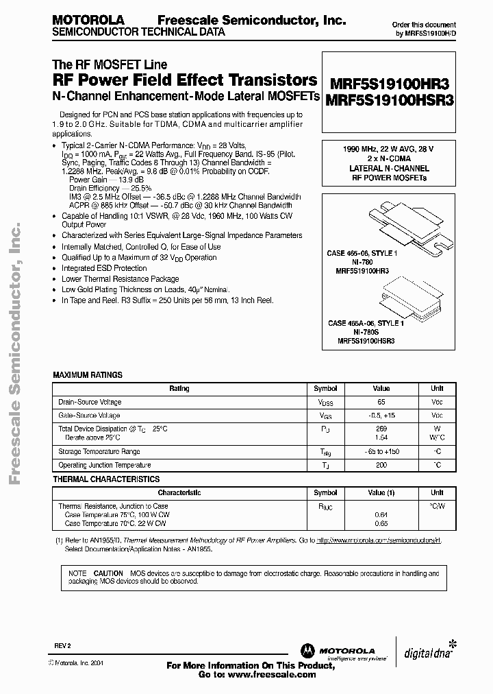 MRF5S19100HSR3_1283590.PDF Datasheet