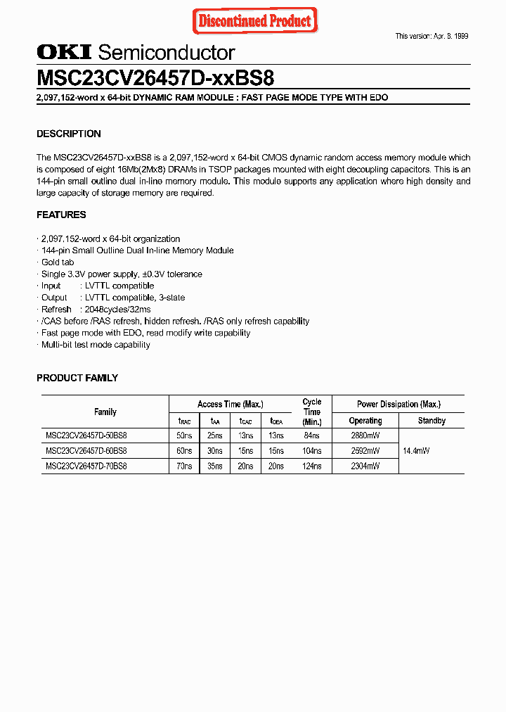 MSC23CV26457D-XXBS8_1284217.PDF Datasheet