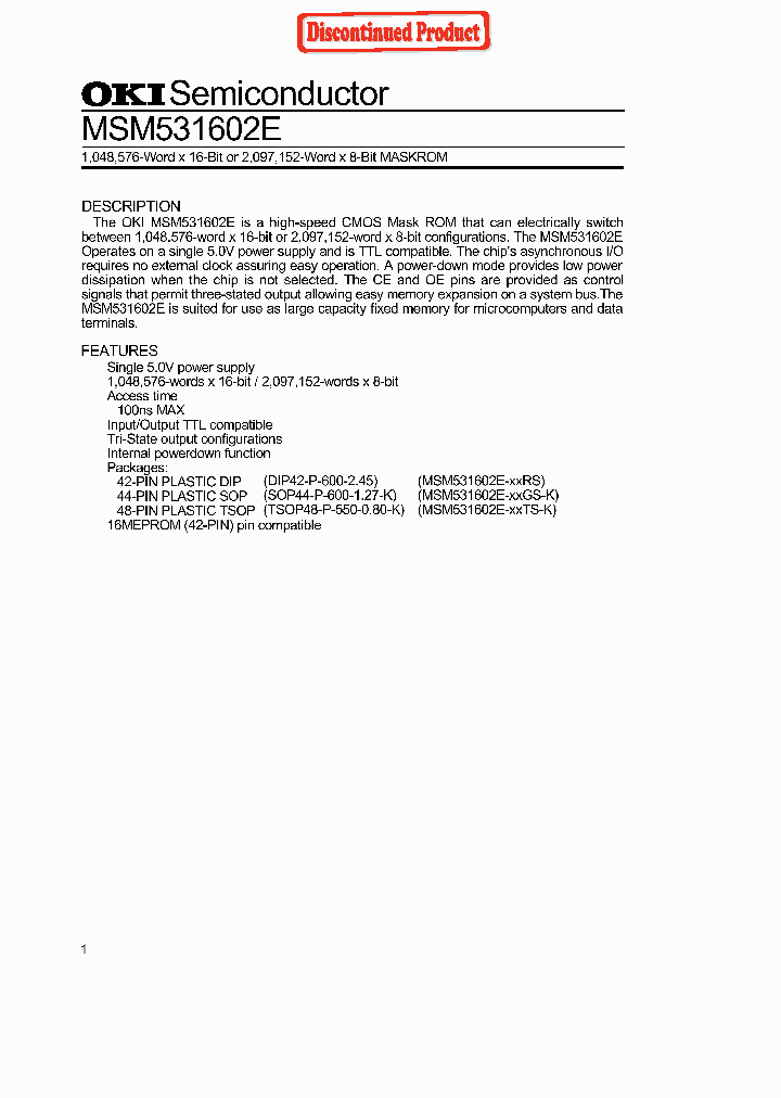 MSM531602E-XXRS_788865.PDF Datasheet