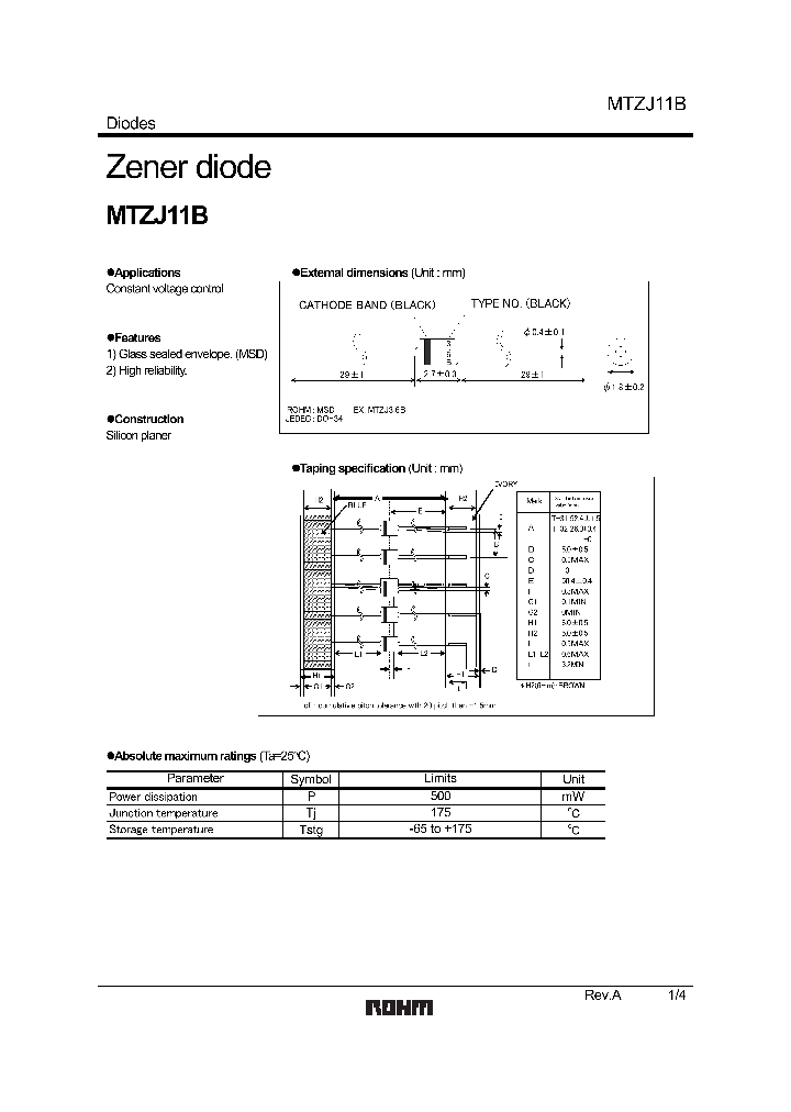 MTZJ91B_1286013.PDF Datasheet